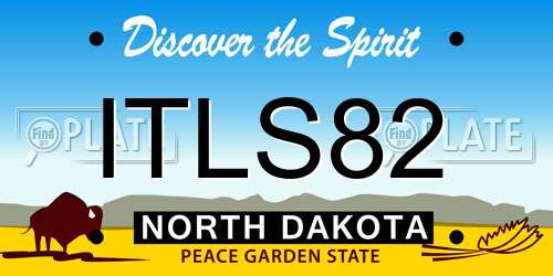 ITLS82 North Dakota License Plate