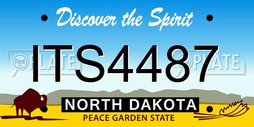 ITS4487 North Dakota License Plate