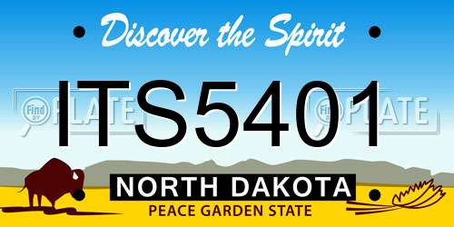 ITS5401 North Dakota License Plate
