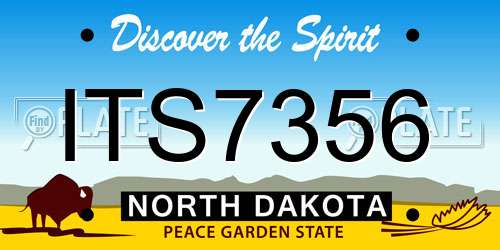 ITS7356 North Dakota License Plate