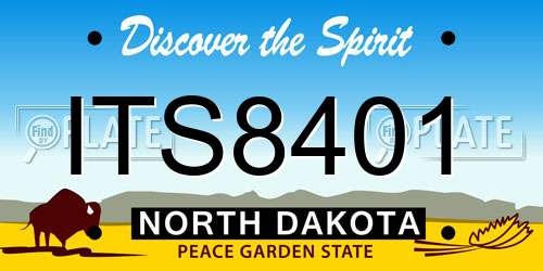 ITS8401 North Dakota License Plate