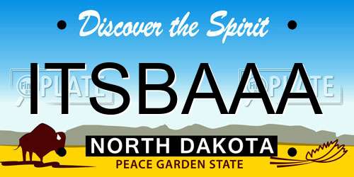ITSBAAA North Dakota License Plate