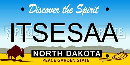 ITSESAA North Dakota License Plate