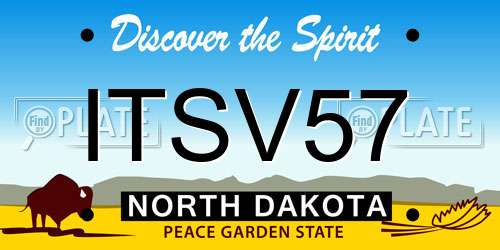 ITSV57 North Dakota License Plate