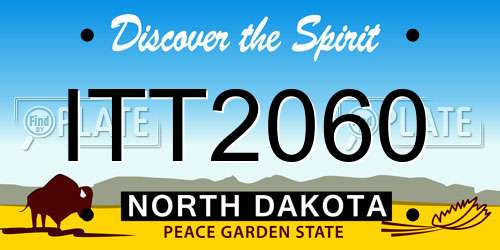 ITT2060 North Dakota License Plate