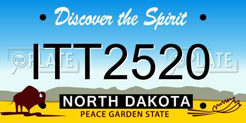 ITT2520 North Dakota License Plate