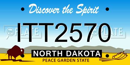 ITT2570 North Dakota License Plate