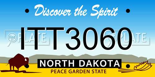 ITT3060 North Dakota License Plate