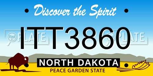 ITT3860 North Dakota License Plate
