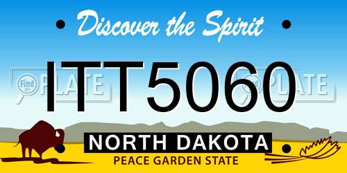 ITT5060 North Dakota License Plate