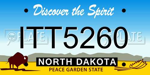 ITT5260 North Dakota License Plate