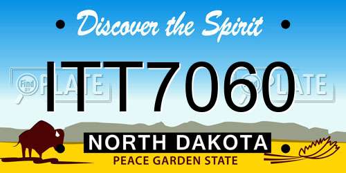 ITT7060 North Dakota License Plate