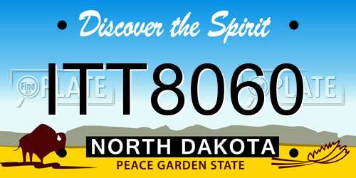 ITT8060 North Dakota License Plate