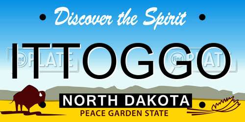 ITTOGGO North Dakota License Plate