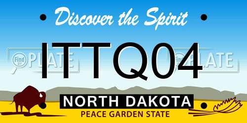ITTQ04 North Dakota License Plate