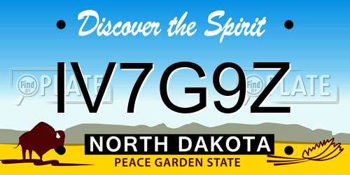 IV7G9Z North Dakota License Plate