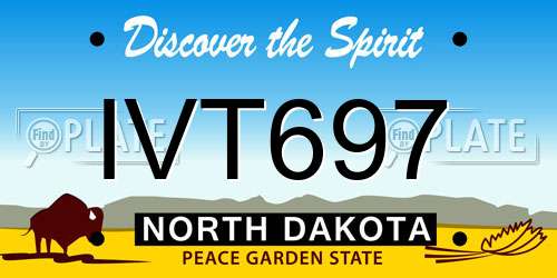 IVT697 North Dakota License Plate