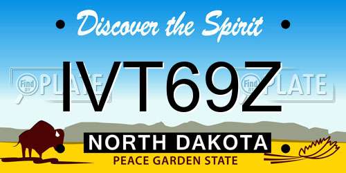 IVT69Z North Dakota License Plate