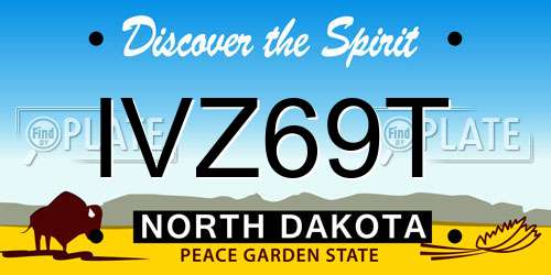 IVZ69T North Dakota License Plate