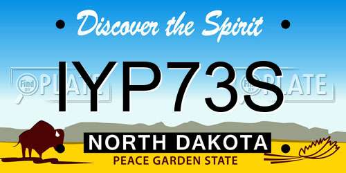 IYP73S North Dakota License Plate