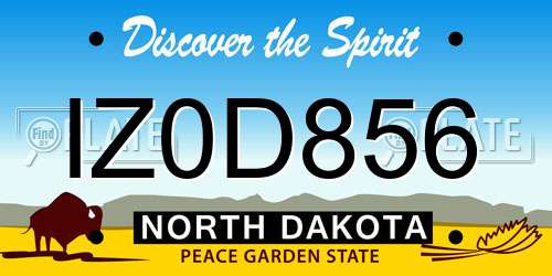 IZ0D856 North Dakota License Plate