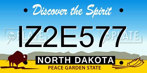 IZ2E577 North Dakota License Plate