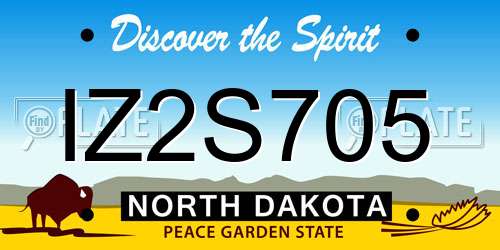 IZ2S705 North Dakota License Plate