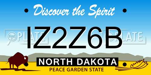IZ2Z6B North Dakota License Plate