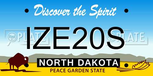 IZE20S North Dakota License Plate