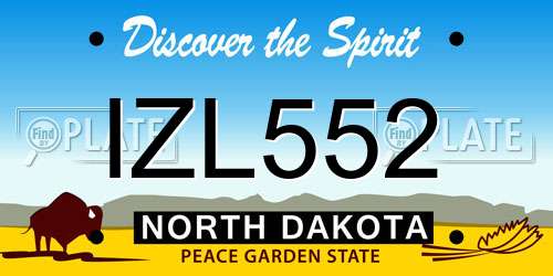 IZL552 North Dakota License Plate