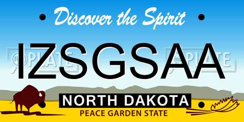 IZSGSAA North Dakota License Plate
