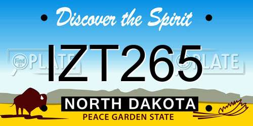 IZT265 North Dakota License Plate