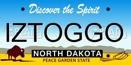 IZTOGGO North Dakota License Plate