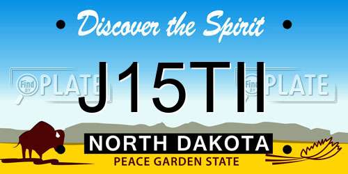 J15TII North Dakota License Plate
