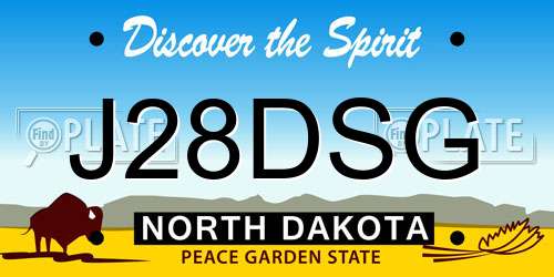 J28DSG North Dakota License Plate