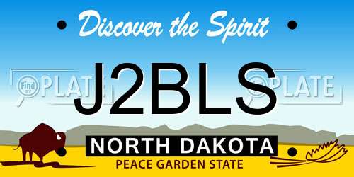 J2BLS North Dakota License Plate
