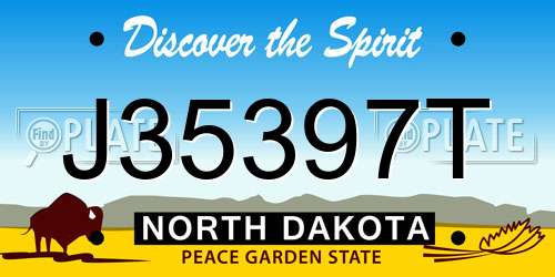 J35397T North Dakota License Plate