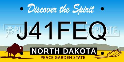 J41FEQ North Dakota License Plate