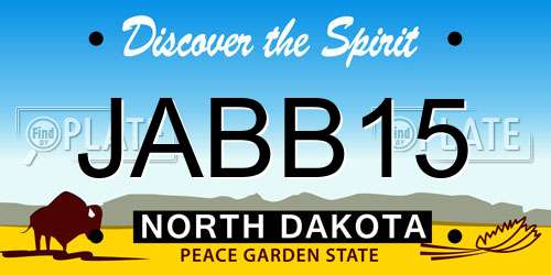 JABB15 North Dakota License Plate