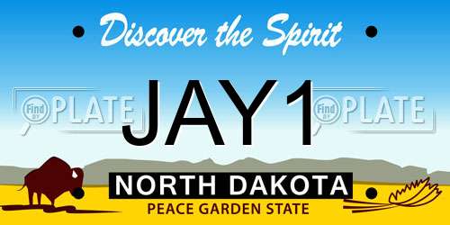 JAY1 North Dakota License Plate