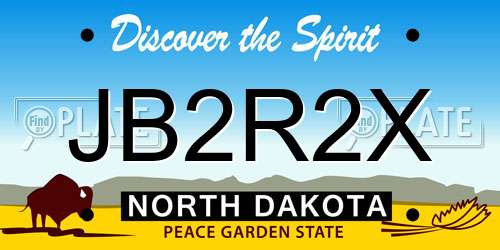 JB2R2X North Dakota License Plate