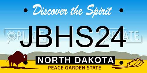 JBHS24 North Dakota License Plate