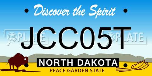 JCC05T North Dakota License Plate