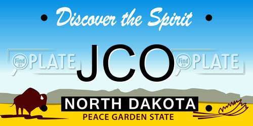 JCO North Dakota License Plate