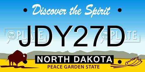 JDY27D North Dakota License Plate