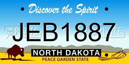 JEB1887 North Dakota License Plate