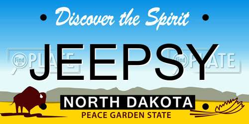 JEEPSY North Dakota License Plate