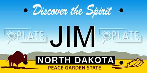 JIM North Dakota License Plate