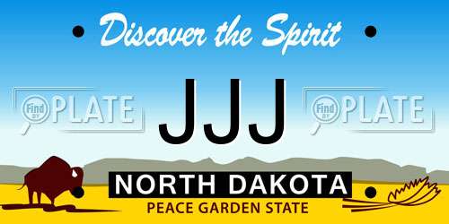 JJJ North Dakota License Plate