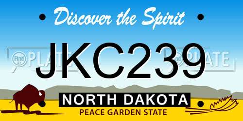 JKC239 North Dakota License Plate